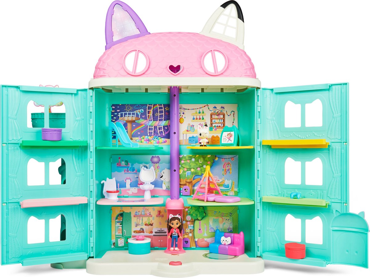 Gabby‘s Dollhouse - Puurfecte Poppenhuis - Speelfigurenset - 2 Actiefiguren - 8 Meubelstukken